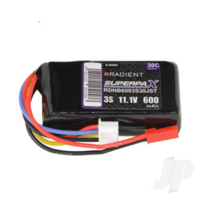 Radient LiPo 3S 600mAh 11.1V 30C JST