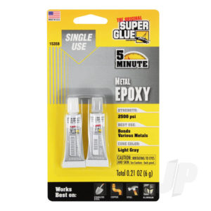 Super Glue 5 Minute Quick Setting Single Use Metal Epoxy (0.21oz, 6g)
