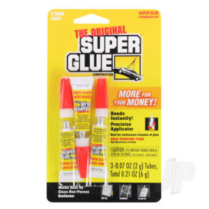 Super Glue 3-Pack (3x 0.07oz, 2g)