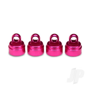 Traxxas Shock caps, aluminium (pink-anodized) (4 pcs) (fits all Ultra shocks)