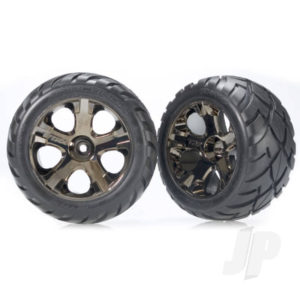 Traxxas Tyres and Wheels, Assembled Glued Anaconda Tyres (Nitro Rear / Electric Front) (1 Left, 1 Right)