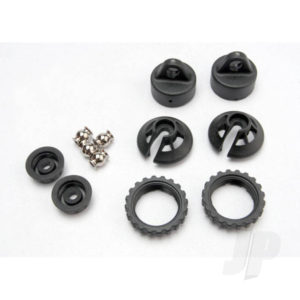 Traxxas Caps and spring retainers, GTR shock (upper cap (2 pcs) / hollow balls (2 pcs) / bottom cap (2 pcs) / upper retainer (2 pcs) / lower retainer (2 pcs))