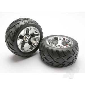 Traxxas Tyres and Wheels, Assembled Glued Anaconda Tyres (Nitro Rear / Electric Front) (1 Left, 1 Right)