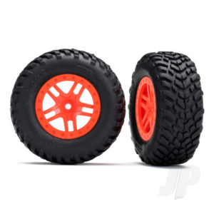 Traxxas Tyres and Wheels, Assembled Glued SCT Off-Road Racing Tyres (2 pcs)