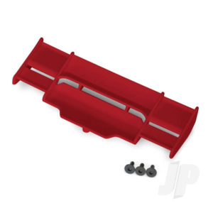 Traxxas Wing, Rustler 4X4 (Red) / 3x8 FCS (3 pcs)