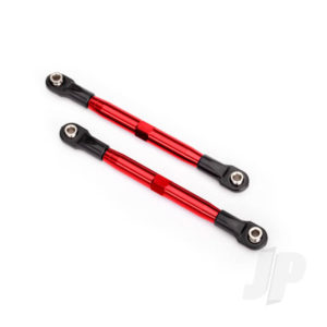 Traxxas Toe links (Tubes Red-anodized, 7075-T6 aluminium, stronger than titanium) (87mm) (2 pcs) / rod ends (4 pcs) / aluminium wrench (1pc)