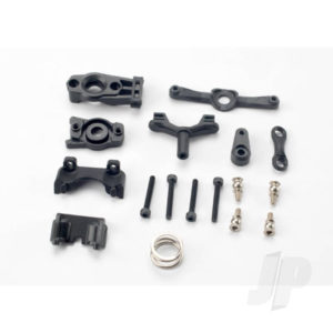 Traxxas Steering arm (upper & lower) / steering link / servo horn / servo saver / servo saver spring / servo horn mount / ball stud (2 pcs) / shock mounts, Front & Rear / 2.5x18mm CS (4 pcs)