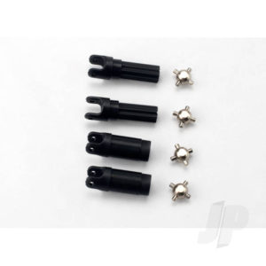 Traxxas Half shafts, left or right (internal splined half shaft (2 pcs) / external splined half shaft) (2 pcs)) / metal u-joints (4 pcs)