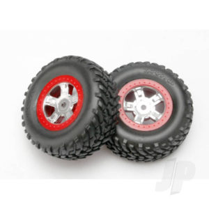 Traxxas Tyres and Wheels, Assembled Glued SCT Off-Road Racing Tyres (1 Each, Right and Left)