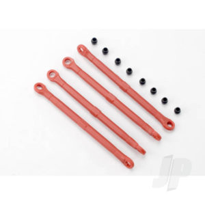 Traxxas Toe link, Front & Rear (moulded composite) (Red) (4 pcs) / hollow balls (8 pcs)