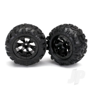 Traxxas Tyres and Wheels, Assembled Glued Canyon At Tyres (1 Left, 1 Right)