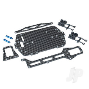 Traxxas Carbon fiber conversion kit (includes Chassis, upper Chassis, battery hold down, adhesive foam tape, hardware)