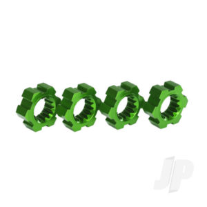 Traxxas Wheel Hubs, hex, aluminium (Green-anodized) (4 pcs)