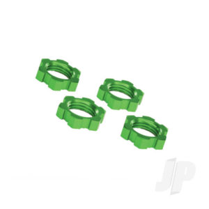 Traxxas Wheel nuts, splined, 17mm, serrated (Green-anodized) (4 pcs)