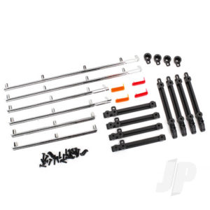 Traxxas Side trim, left & right (chrome) / retainers / LED lens / 2.6x8 BCS (24) (fits #8010 Body)