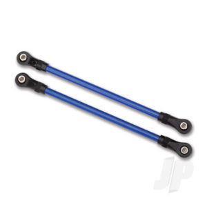 Traxxas Suspension links, Rear lower, Blue (2 pcs) (5x115mm, powder coated Steel) (assembled with hollow balls) (for use with #8140X TRX-4 Long Arm Lift Kit)