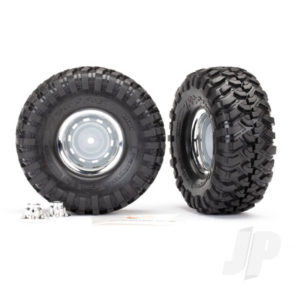 Traxxas Tyres and Wheels, Assembled Glued 1.9in Chrome Wheels (2 pcs)