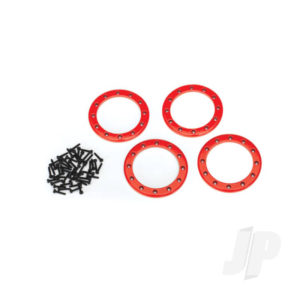 Traxxas Beadlock rings, Red (2.2in) (Aluminium) (4 pcs) / 2x10 CS (48)