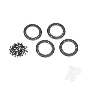 Traxxas Beadlock rings, black (2.2in) (Aluminium) (4 pcs) / 2x10 CS (48)