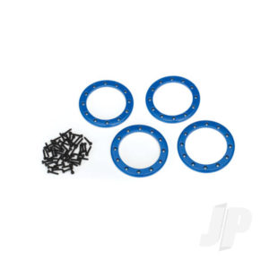 Traxxas Beadlock rings, Blue (2.2in) (Aluminium) (4 pcs) / 2x10 CS (48)