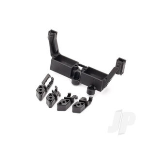 Traxxas Servo mount, 2-speed / servo mount, T-Lock / wire clips