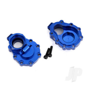 Traxxas Portal housings, inner (Rear), 6061-T6 aluminium (Blue-anodized) (2 pcs) / 2.5x10 CS (2 pcs)