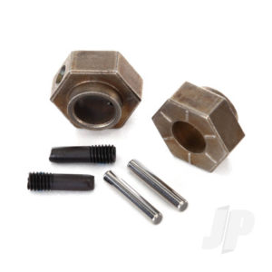 Traxxas Wheel Hubs, 12mm hex (2 pcs) / stub axle pins (2 pcs) (Steel)