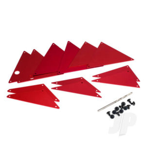 Traxxas Tube Chassis, inner panels, aluminium (Red-anodized) (Front (2 pcs) / wheel well (4 pcs) / middle (4 pcs) / Rear (2 pcs))
