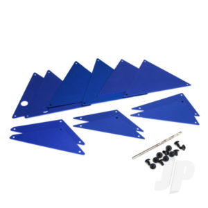 Traxxas Tube Chassis, inner panels, aluminium (Blue-anodized) (Front (2 pcs) / wheel well (4 pcs) / middle (4 pcs) / Rear (2 pcs))