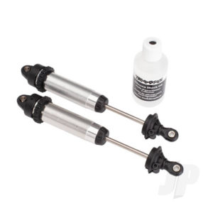 Traxxas Shocks, GTR, 134mm, silver aluminium (fully assembled with out springs) (Front, threaded) (2 pcs)