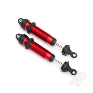 Traxxas Shocks, GTR, 134mm, aluminium (Red-anodized) (fully assembled with out springs) (Front, threaded) (2 pcs)
