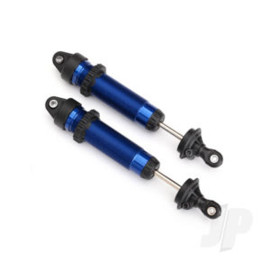 Traxxas Shocks, GTR, 134mm, aluminium (Blue-anodized) (fully assembled with out springs) (Front, threaded) (2 pcs)