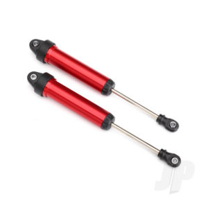 Traxxas Shocks, GTR, 134mm, aluminium (Red-anodized) (fully assembled with out springs) (Front, no threads) (2 pcs)