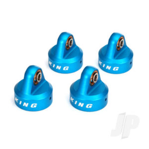 Traxxas Shock caps, aluminium (Blue-anodized), King shocks (4 pcs)
