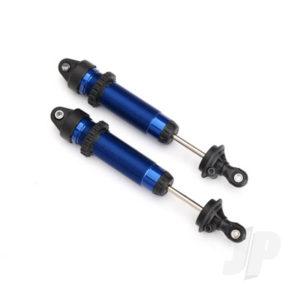 Traxxas Shocks, GTR, 139mm, aluminium (Blue-anodized) (fully assembled with out springs) (Rear, threaded) (2 pcs)