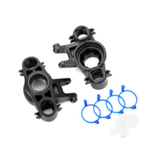 Traxxas Axle carriers, left & right (1 each) (use with 8x16mm & 17x26mm ball bearings) / dust boot retainers (4 pcs)