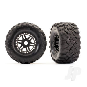 Traxxas Maxx Wheels and Tyres Assembled All Terrain Tyres 17mm Hex - Black TRX8972