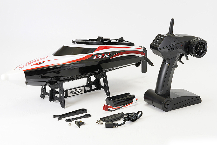 FTX Black Vortex high speed R/C race boat 44cm