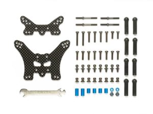 Tamiya TT02B Carbon Damper Stays - Front/Rear
