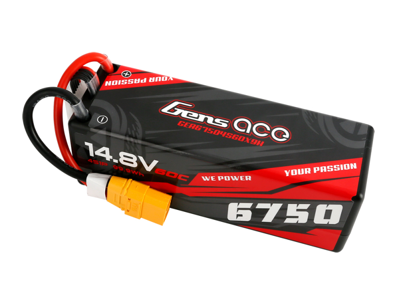 Gens Ace Li-Po Car Hard Case 4S 14.8V 6750mAh 60C with XT90