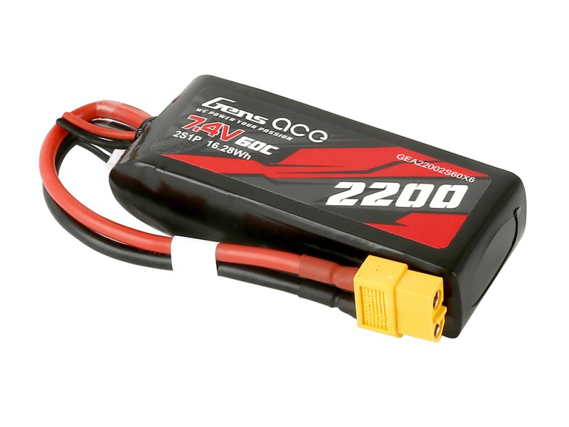 Gens Ace Li-Po Car 2S 7.4V 2200mah 60C with XT60