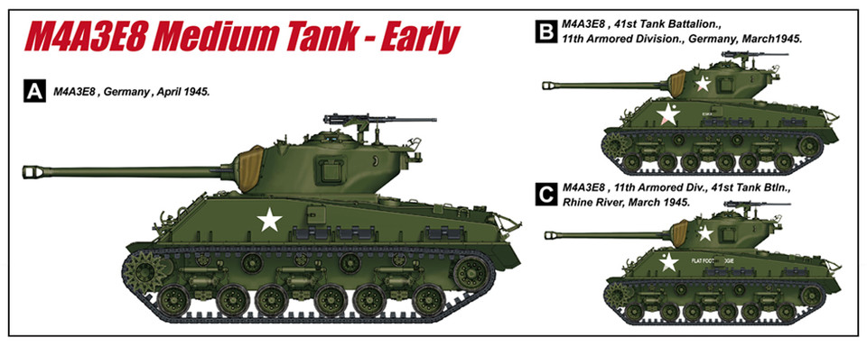 Trumpeter 1/16 M4A3E8 Medium Tank Early Sherman Easy Eight