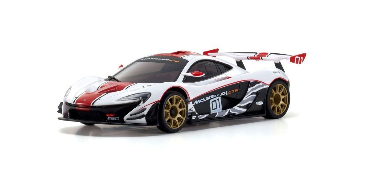 Kyosho Mini-Z RWD Mclaren P1 GTR White/Red (W-MM/KT531P) - Image 2