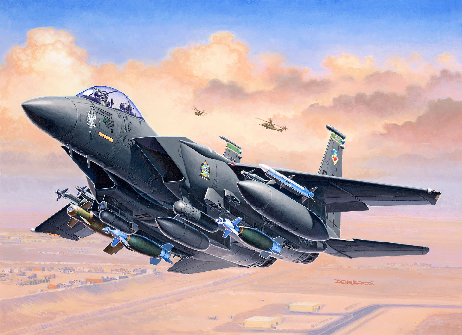 Revell F-15E STRIKE EAGLE & bombs 1:144 03972