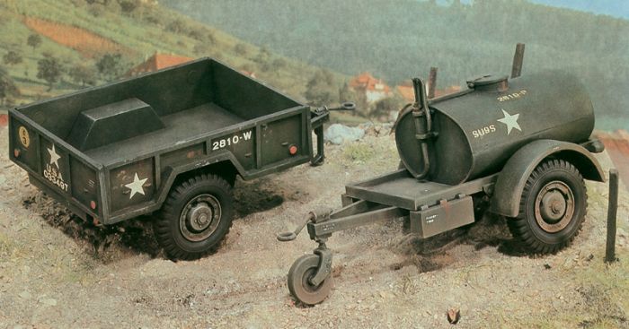 Italeri 250 gal.s Tank Trailer - M101 Cargo Trailer 1/35 229 - Image 4