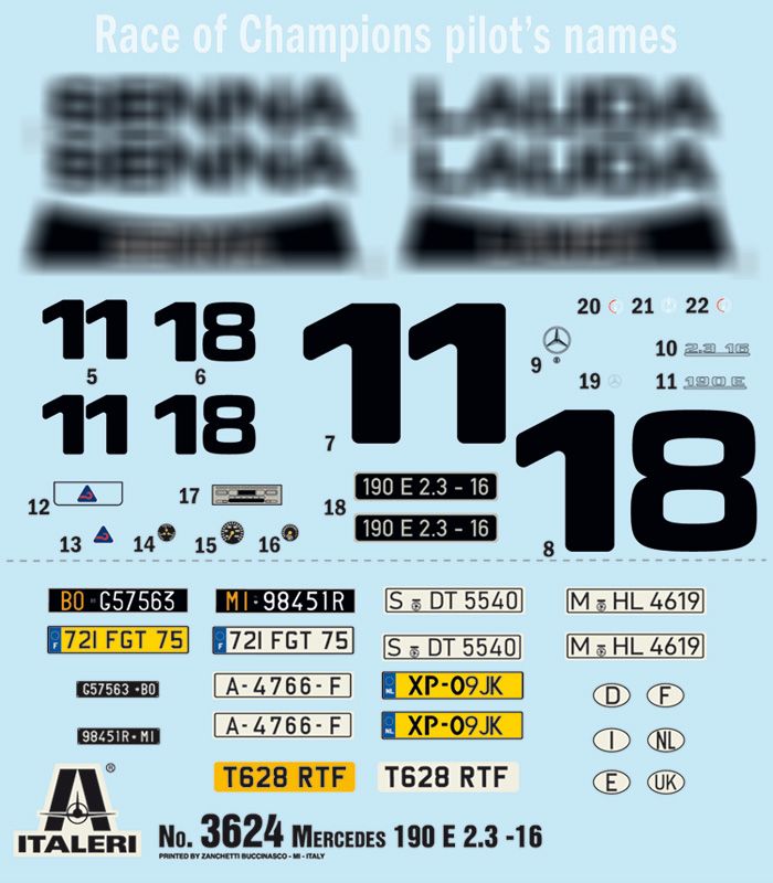 Italeri Mercedes-Benz 190e 1984 Nürburgring 1/24 3624