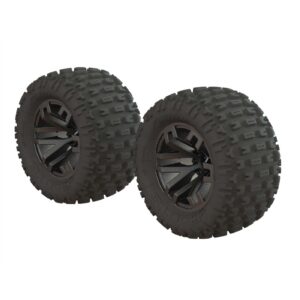 Arrma Granite Dboots Fortress MT Tire Set 2.8in Glued Gun Metal (2)