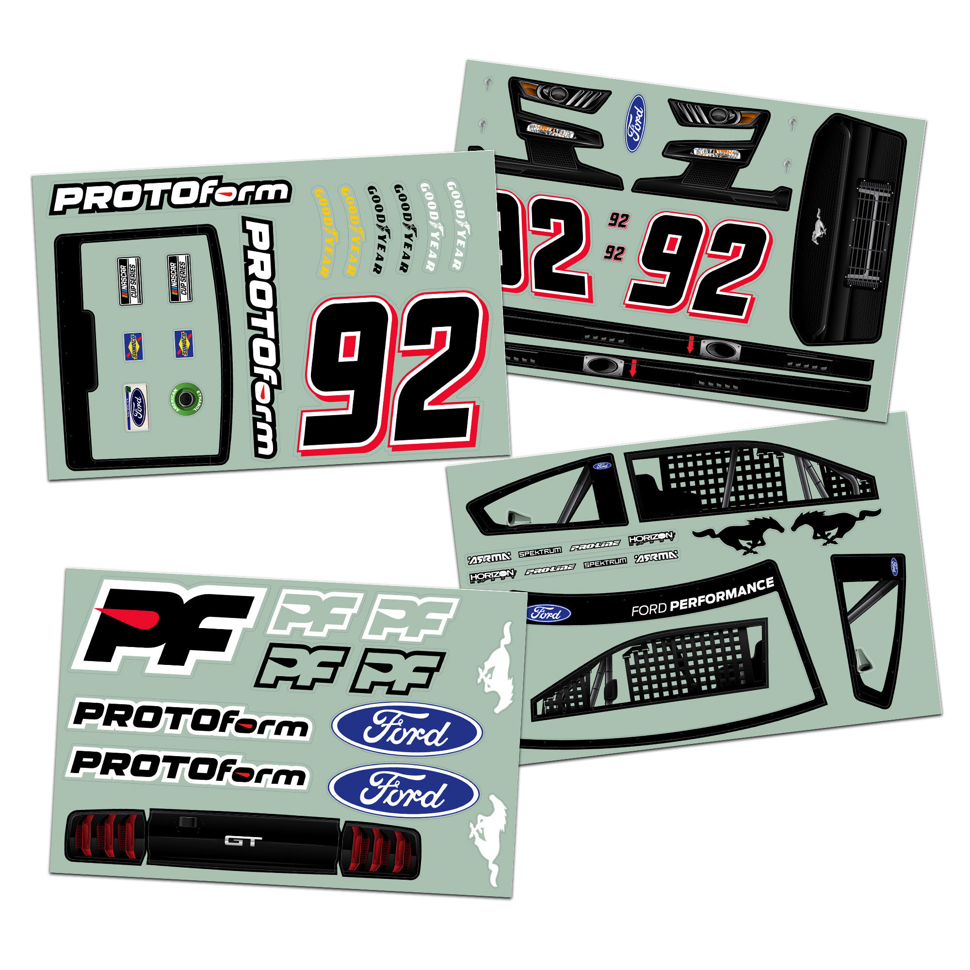 PROTOFORM 1/7 2022 NASCAR CUP SERIES FORD MUSTANG CLEAR BODY INFRACTION G-PRM1587-00