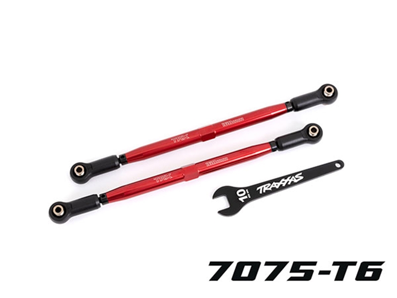 Traxxas X-Maxx WideMaxx Front Toe Links - Tubes Red Anodized (2)