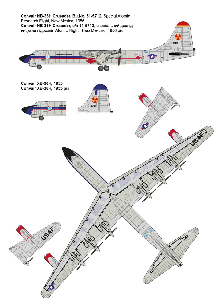 Roden 1/144 Convair NB-36H Crusader ROD348 - Image 2